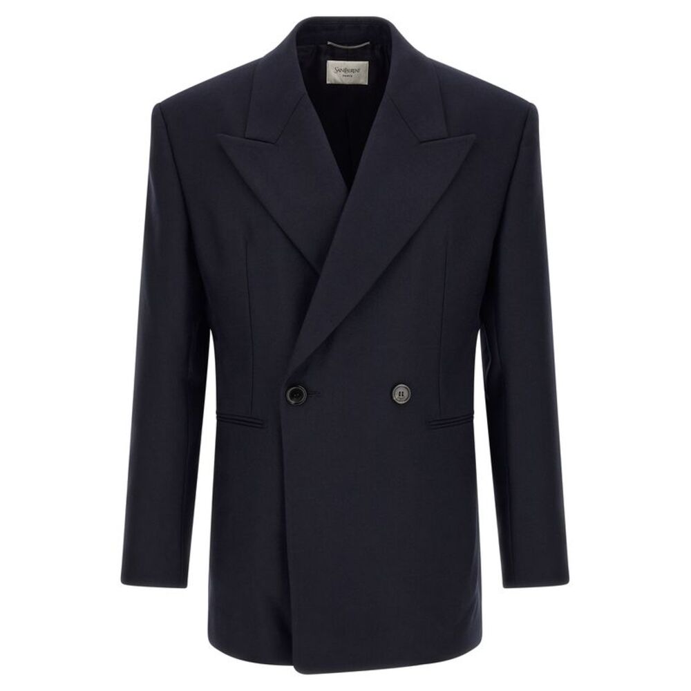 Saint Laurent Blue Wool Men's Blazer